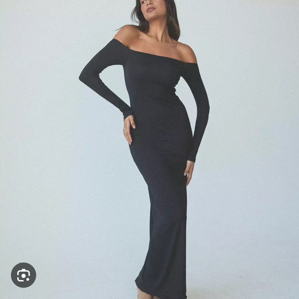 Elegant Black Off-Shoulder Dress